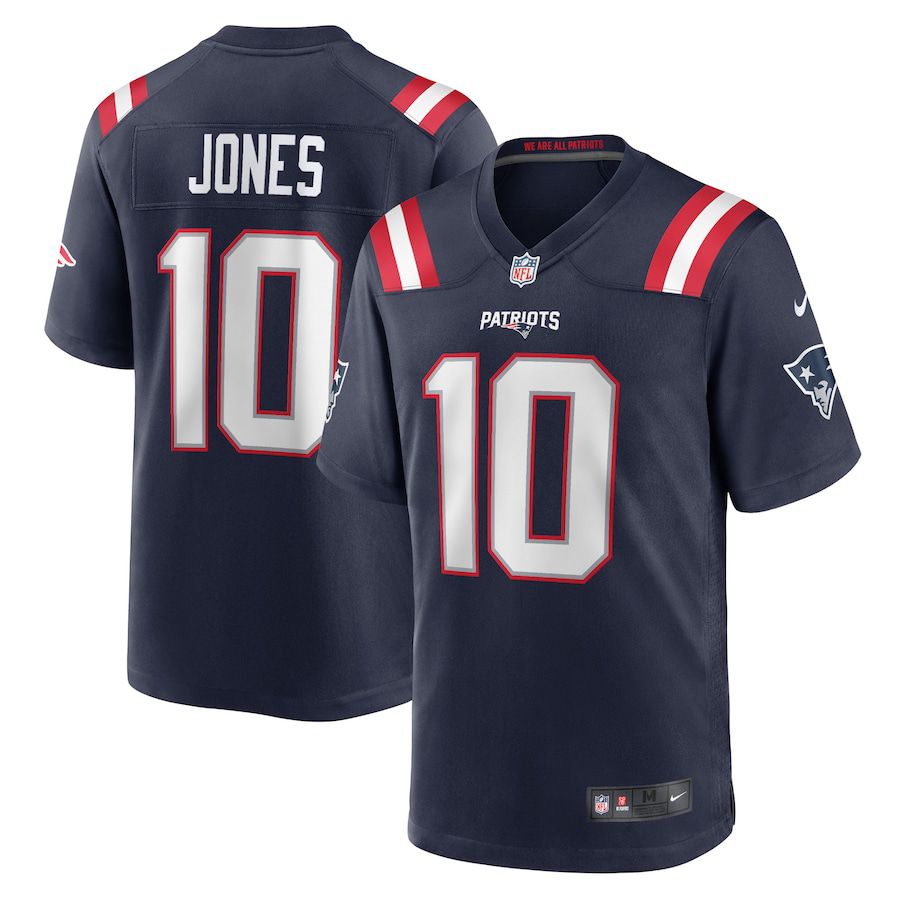 Cheap Men New England Patriots 10 Mac Jones Nike Navy 2021 Draft First Round Pick Game NFL Jersey